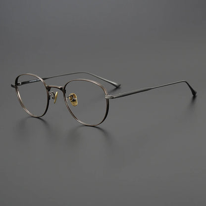 Titanium Small Geometric Prescription Eyeglasses | Ultra-Light Optical Frame for Rx Lenses – CINILY UK frame detail