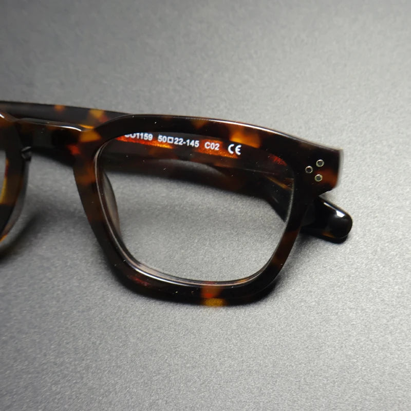Vintage Handmade Square Acetate Glasses Frame Lightweight frame detail
