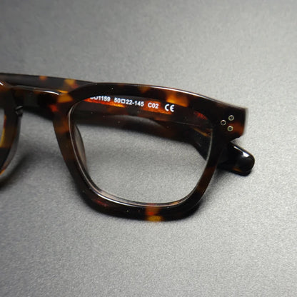 Vintage Handmade Square Acetate Glasses Frame Lightweight frame detail
