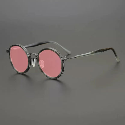 Vintage Round Polarised Sunglasses UV400 with Titanium Detail additional product view