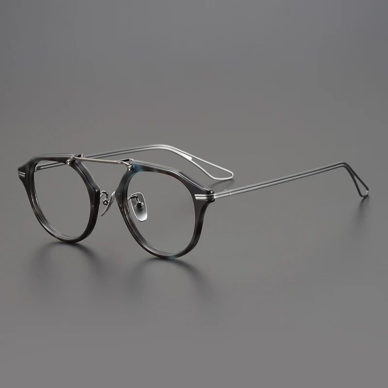 Titanium Acetate Pilot Prescription Eyeglasses | Affordable Rx Glasses Online – CINILY UK - Blue