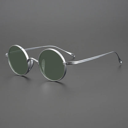 Ultra-Light Pure Titanium Polarised Vintage Small Round Sunglasses additional product view