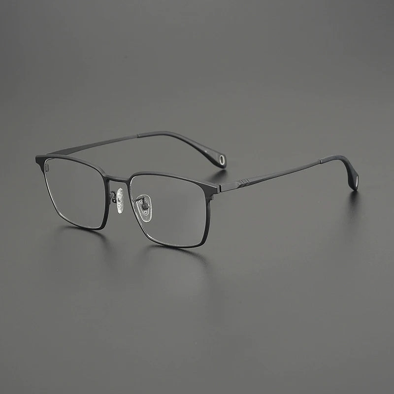 Titanium Neon Square Prescription Eyeglasses | Bold Lightweight Rx Glasses – CINILY UK - Black