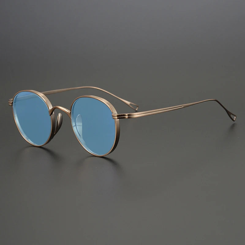 Ultra-Light Pure Titanium Polarised Sunglasses | Vintage Round - Bronze