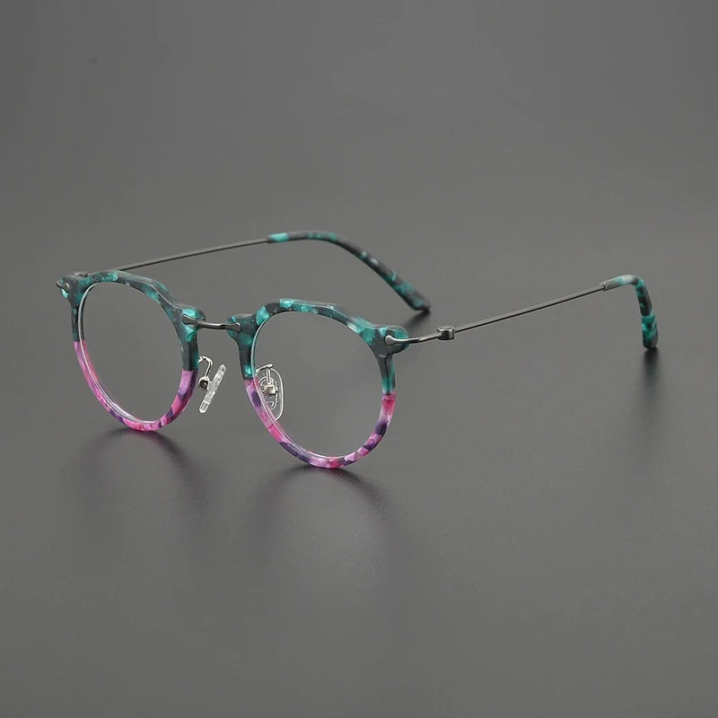 Titanium Crystal Panto Eyeglasses