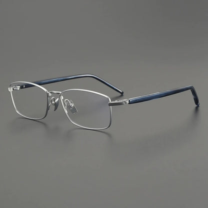 Titanium Rimless Square Prescription Eyeglasses