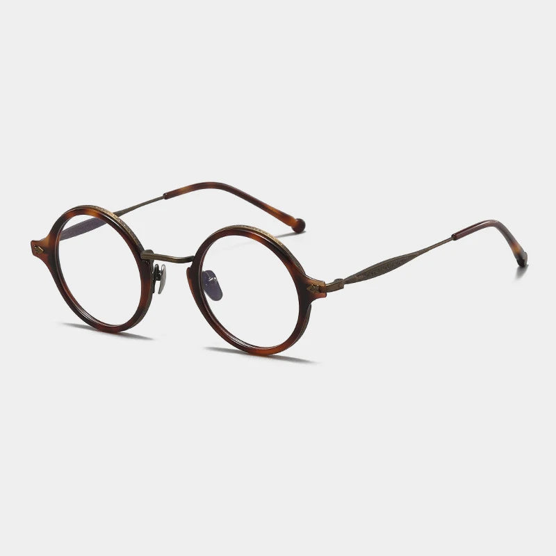 Titanium Acetate Windsor Round Eyeglasses