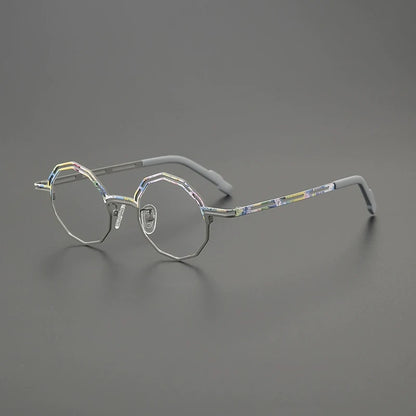 Titanium Round Prescription Eyeglasses | Lightweight Retro Rx Glasses Online – CINILY UK frame detail