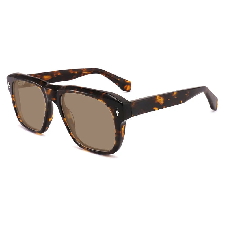 Vintage Polarised Acetate Sunglasses UV400 with a Larger Fit - Tortoise