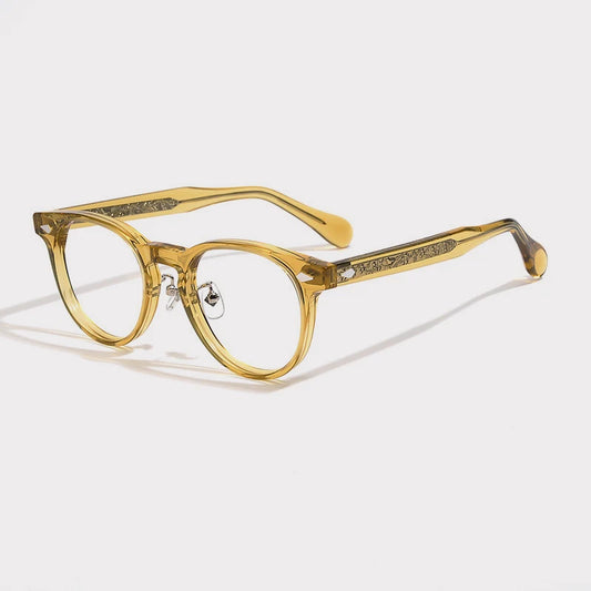 Acetate Round Prescription Eyeglasses | Affordable Retro Rx Glasses – CINILY UK