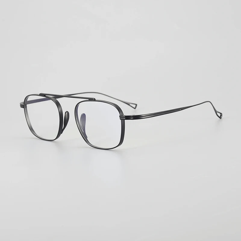 Petite Titanium Pilot Prescription Eyeglasses | Ultra-Light Optical Frame for Rx Lenses – CINILY UK - Black