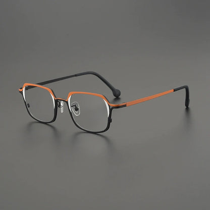 Titanium Colour-Outline Square Prescription Eyeglasses | Ultra-Light Designer Rx Glasses – CINILY UK