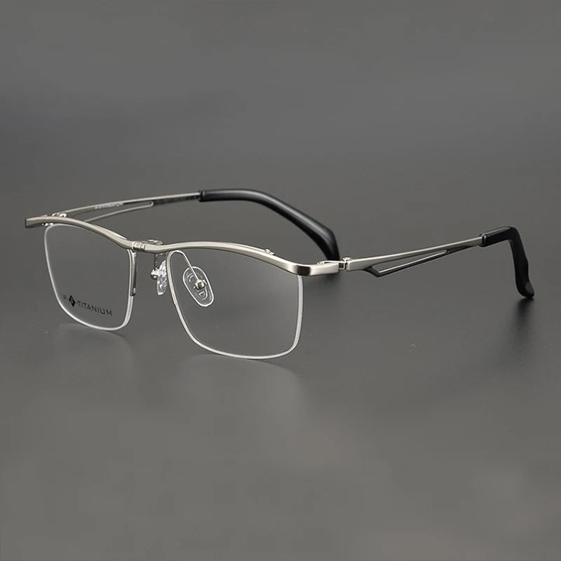 Titanium Flip-Up Square Prescription Eyeglasses | Lightweight Functional Rx Glasses – CINILY UK - silver
