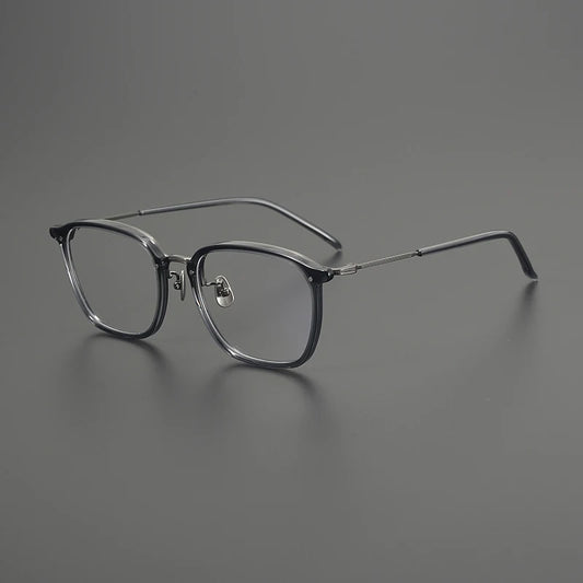 Titanium Geometric Square Prescription Eyeglasses | Ultra-Light Designer Rx Glasses – CINILY UK