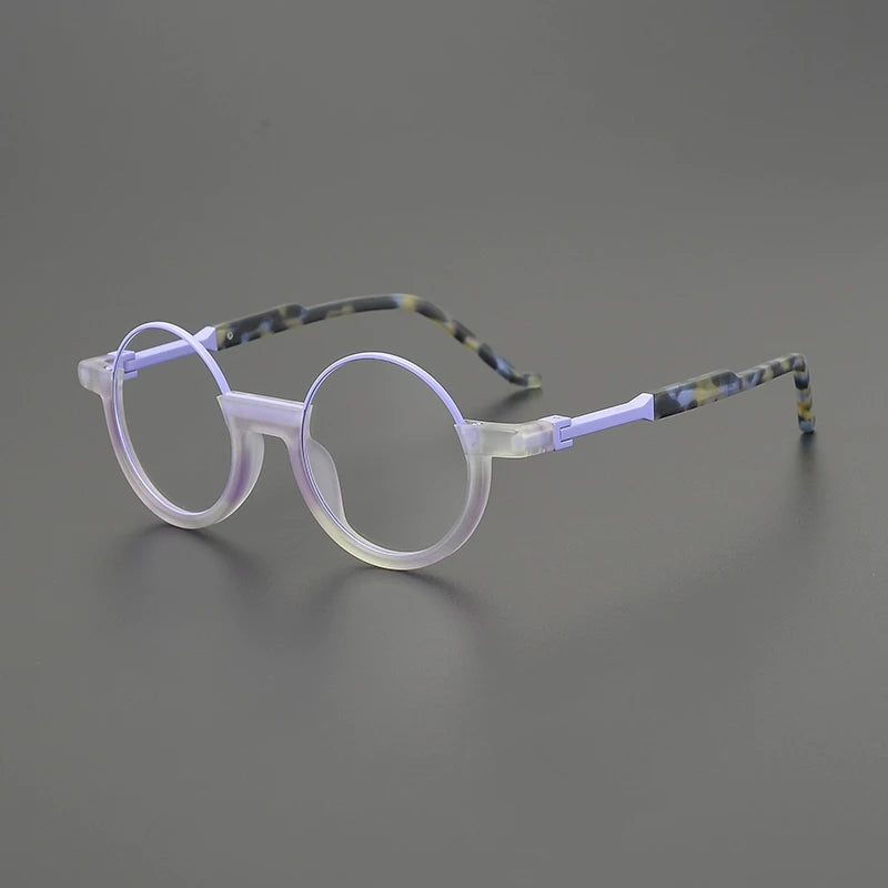 Acetate Green Round Prescription Eyeglasses | Bold Optical Frame for Rx Lenses – CINILY UK - Purple