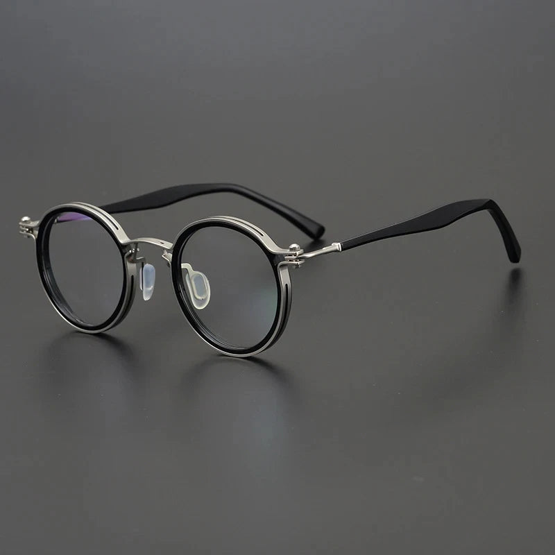 Ultra-Light Pure Titanium Vintage Round Optical Glasses Frame