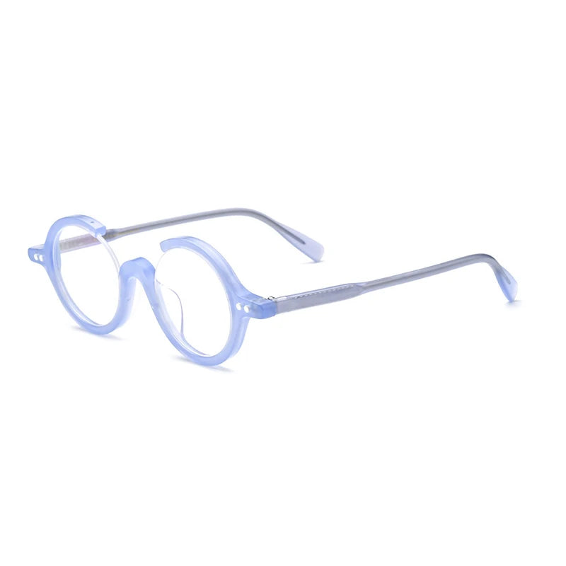 Acetate Round Prescription Eyeglasses | Bold Designer Rx Glasses – CINILY UK - Blue