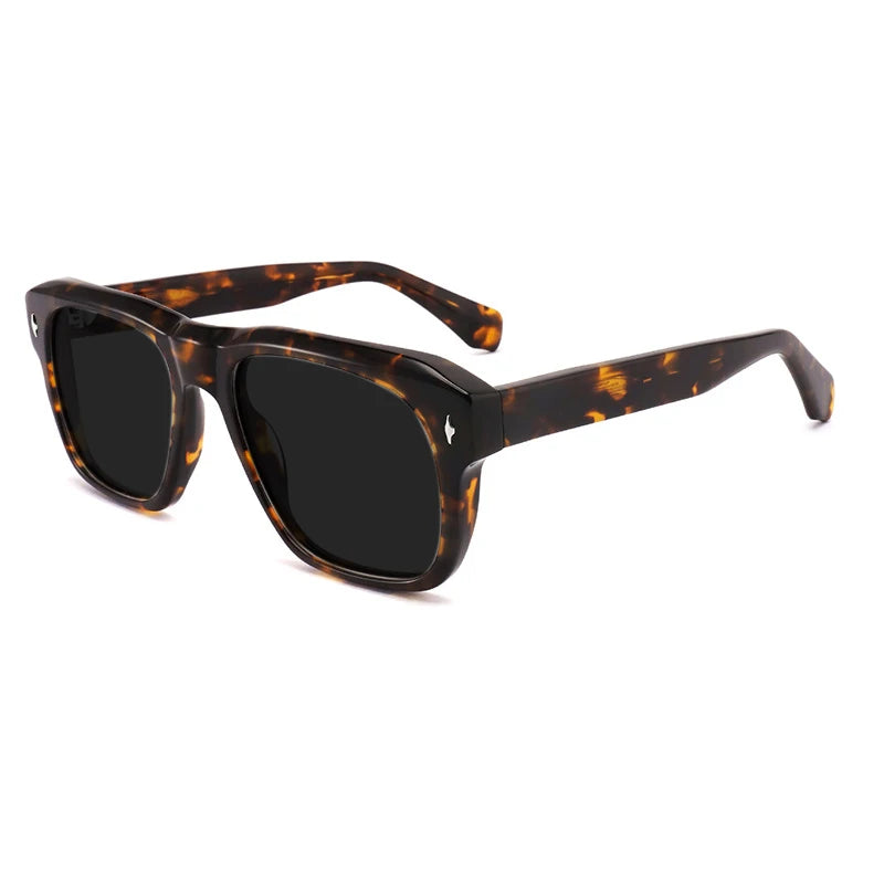 Vintage Polarised Acetate Sunglasses UV400 with a Larger Fit - Tortoise