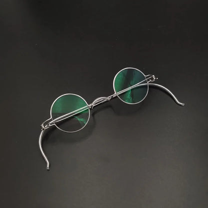 Vintage Handmade Small Round Prescription Glasses – Anti-Blue Light