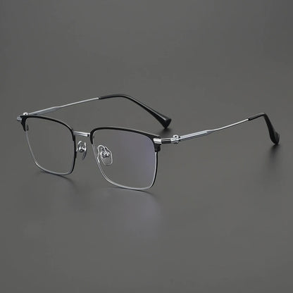 Titanium Large Square Eyeglasses