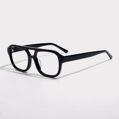 Acetate Tortoise Double-Bridge Pilot Prescription Eyeglasses