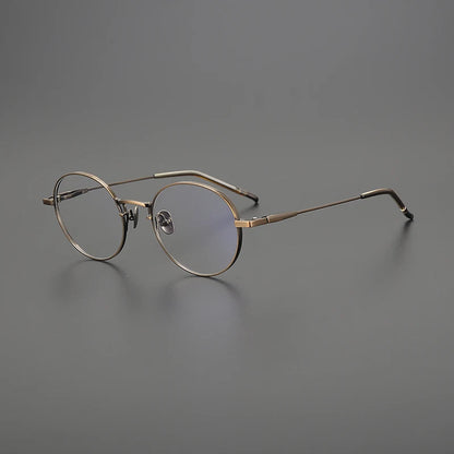 Korean Titanium Round Prescription Eyeglasses | Ultra-Light Optical Frame for Rx Lenses – CINILY UK additional product view