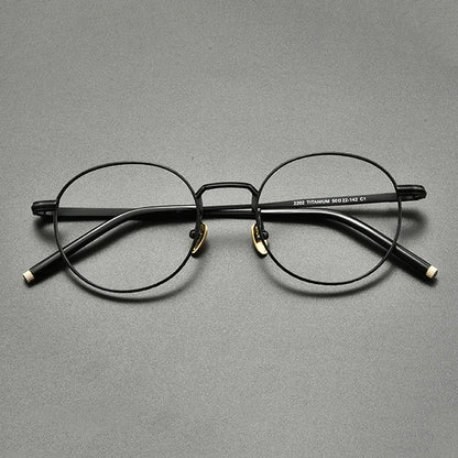 Titanium Wire Round Prescription Eyeglasses | Ultra-Light Optical Frame for Rx Lenses – CINILY UK