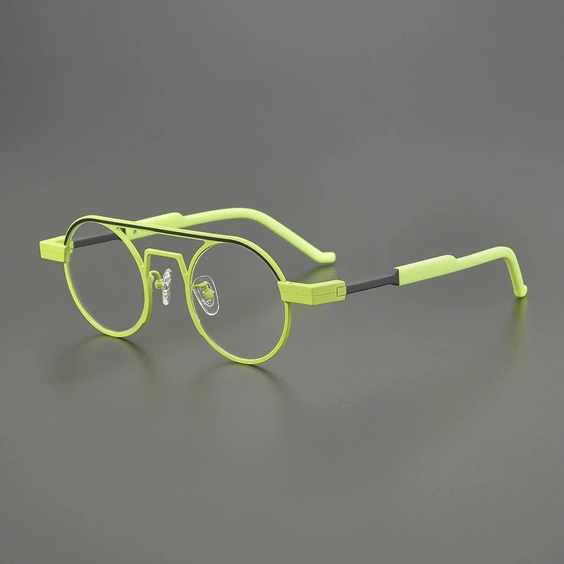 Titanium Neon Pilot Round Prescription Eyeglasses