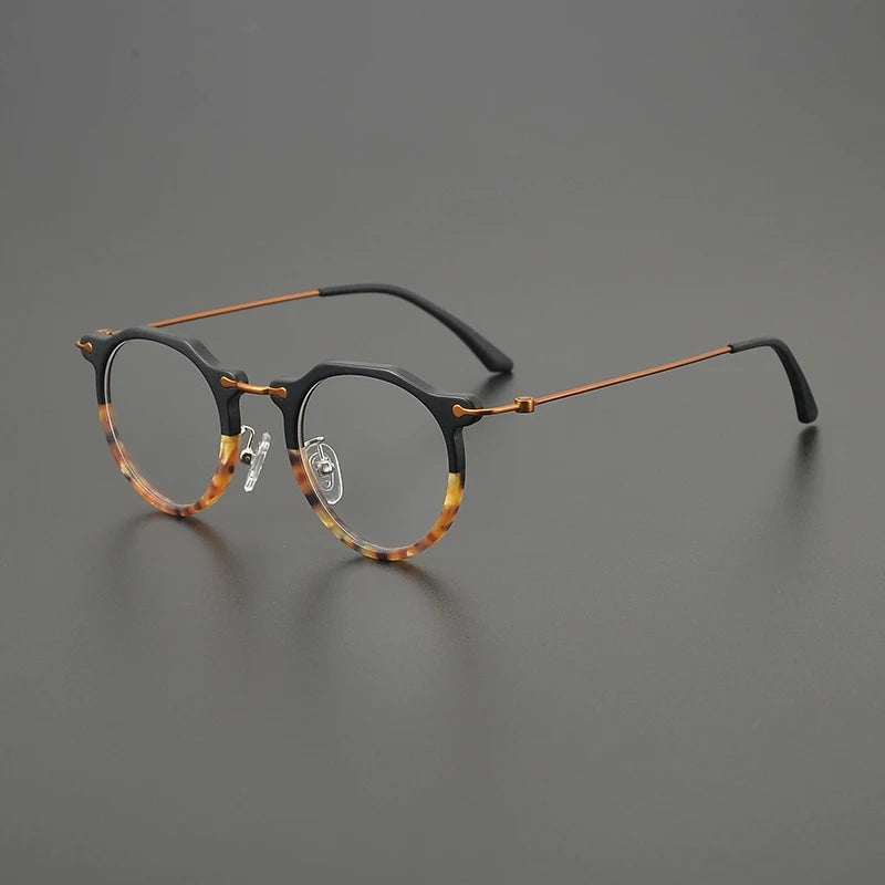 Titanium Crystal Panto Eyeglasses
