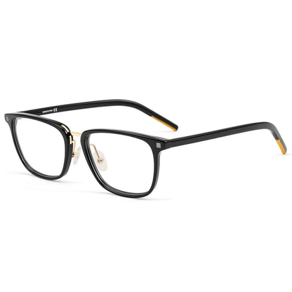 Crystal Acetate Square Prescription Eyeglasses | Transparent Optical Frame for Rx Lenses – CINILY UK temple detail