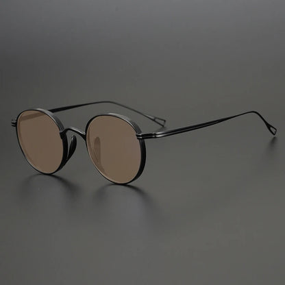 Ultra-Light Pure Titanium Polarised Sunglasses | Vintage Round additional product view