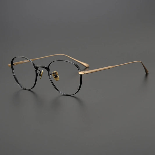 Titanium Small Geometric Prescription Eyeglasses | Ultra-Light Optical Frame for Rx Lenses – CINILY UK