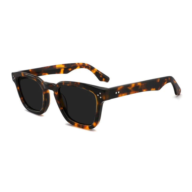 Crystal Green Polarized UV400 Sunglasses | Retro Acetate Designer Shades – CINILY UK - Tortoise