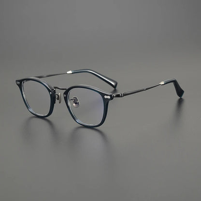 Titanium Acetate Square Prescription Eyeglasses | Ultra-Light Designer Rx Glasses – CINILY UK front view