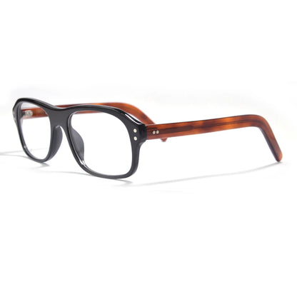 Retro Rectangle Acetate Glasses | Kingsman-Inspired Frame frame detail