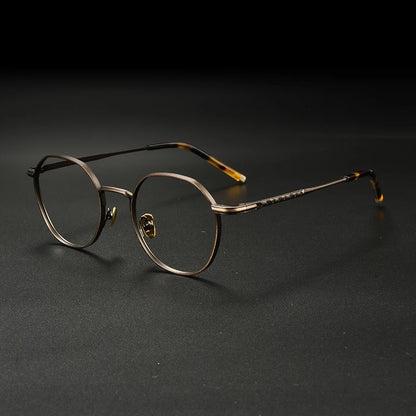 Japanese Titanium Wire Round Prescription Eyeglasses | Retro Optical Frame for Rx Lenses – CINILY UK additional product view