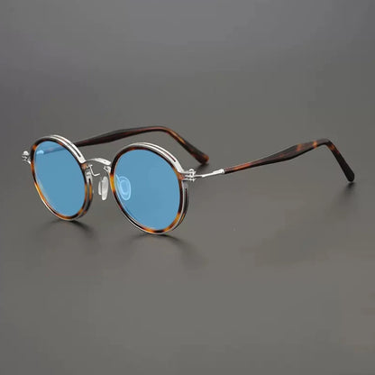 Vintage Round Polarised Sunglasses UV400 with Titanium Detail additional product view