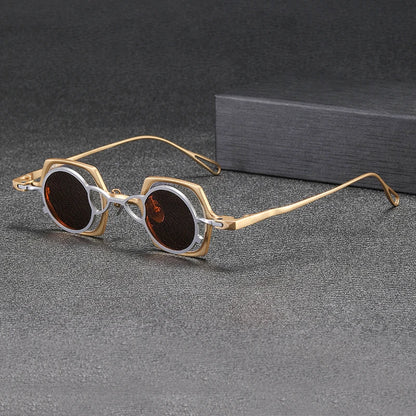 2-in-1 Magnetic Clip-On Pure Titanium Eyeglasses with Polarised Clip frame detail
