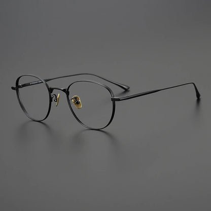 Titanium Small Geometric Prescription Eyeglasses | Ultra-Light Optical Frame for Rx Lenses – CINILY UK