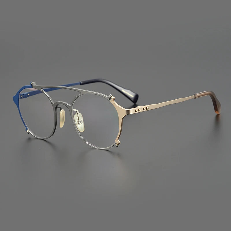 Japanese Titanium Browline Pilot Eyeglasses