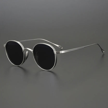 Ultra-Light Pure Titanium Polarised Sunglasses | Vintage Round temple detail