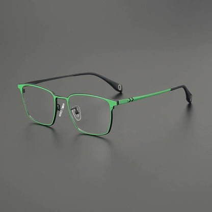 Titanium Neon Square Prescription Eyeglasses | Bold Lightweight Rx Glasses – CINILY UK side view