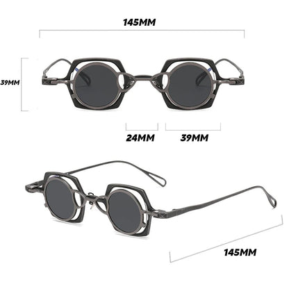 2-in-1 Magnetic Clip-On Pure Titanium Eyeglasses with Polarised Clip temple detail