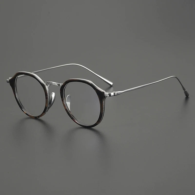 Titanium Windsor Panto Prescription Eyeglasses | Retro Optical Frame for Rx Lenses – CINILY UK - silver