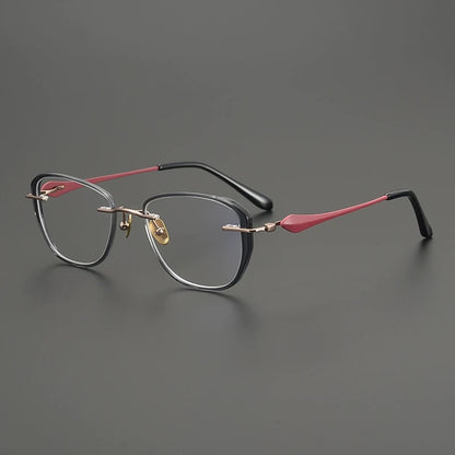 Titanium Tortoise Cat Eye Eyeglasses