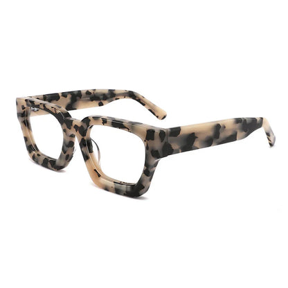 Vintage Thick Acetate Square Glasses Frame | Unisex additional product view