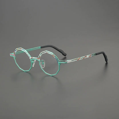 Titanium Round Prescription Eyeglasses | Lightweight Retro Rx Glasses Online – CINILY UK temple detail