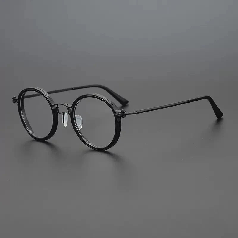 Ultra-Light Pure Titanium Vintage Round Optical Glasses Frame
