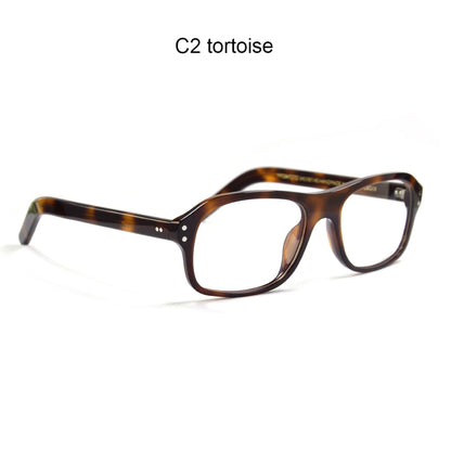 Retro Rectangle Acetate Glasses | Kingsman-Inspired Frame temple detail