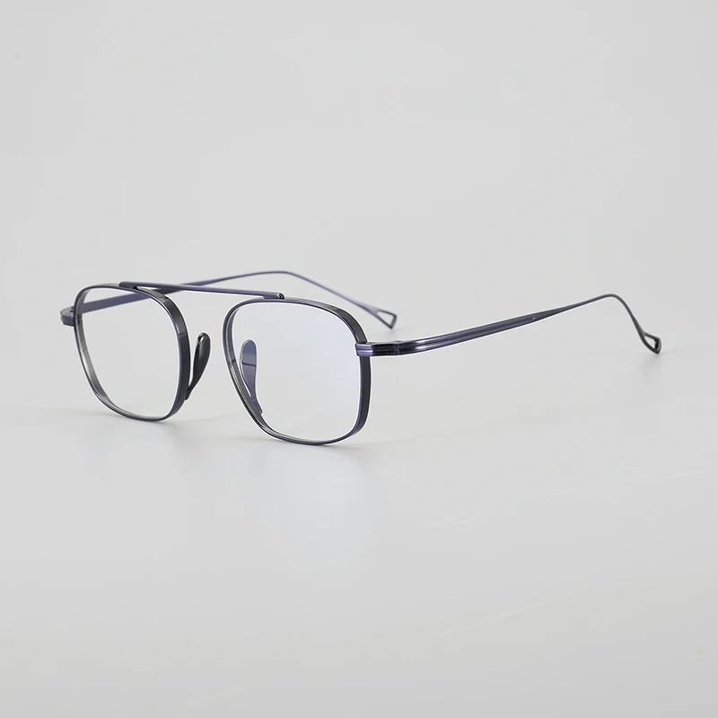 Petite Titanium Pilot Prescription Eyeglasses | Ultra-Light Optical Frame for Rx Lenses – CINILY UK - Blue